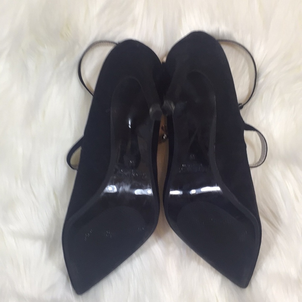Zara black t-strap ankle heels - Picture 6 of 7